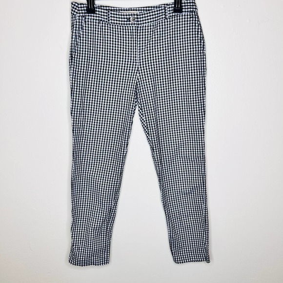 MICHAEL Michael Kors Pants - Michael Michael Kors Gingham Pants 8 Mid Rise Straight Leg Plaid Cropped Trouser